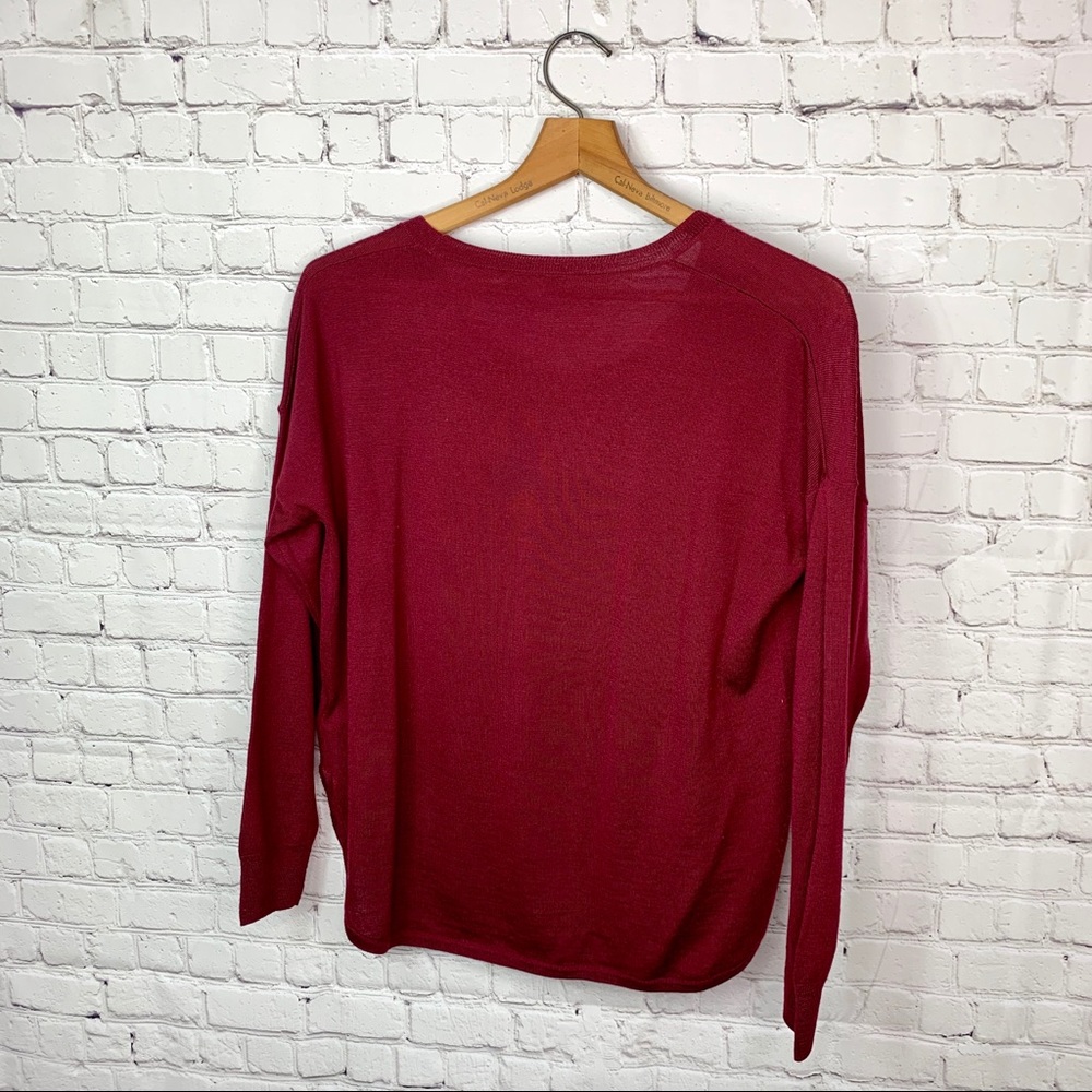 Madewell Burgundy Sweatshirt Size Medium - Picture 5 of 5